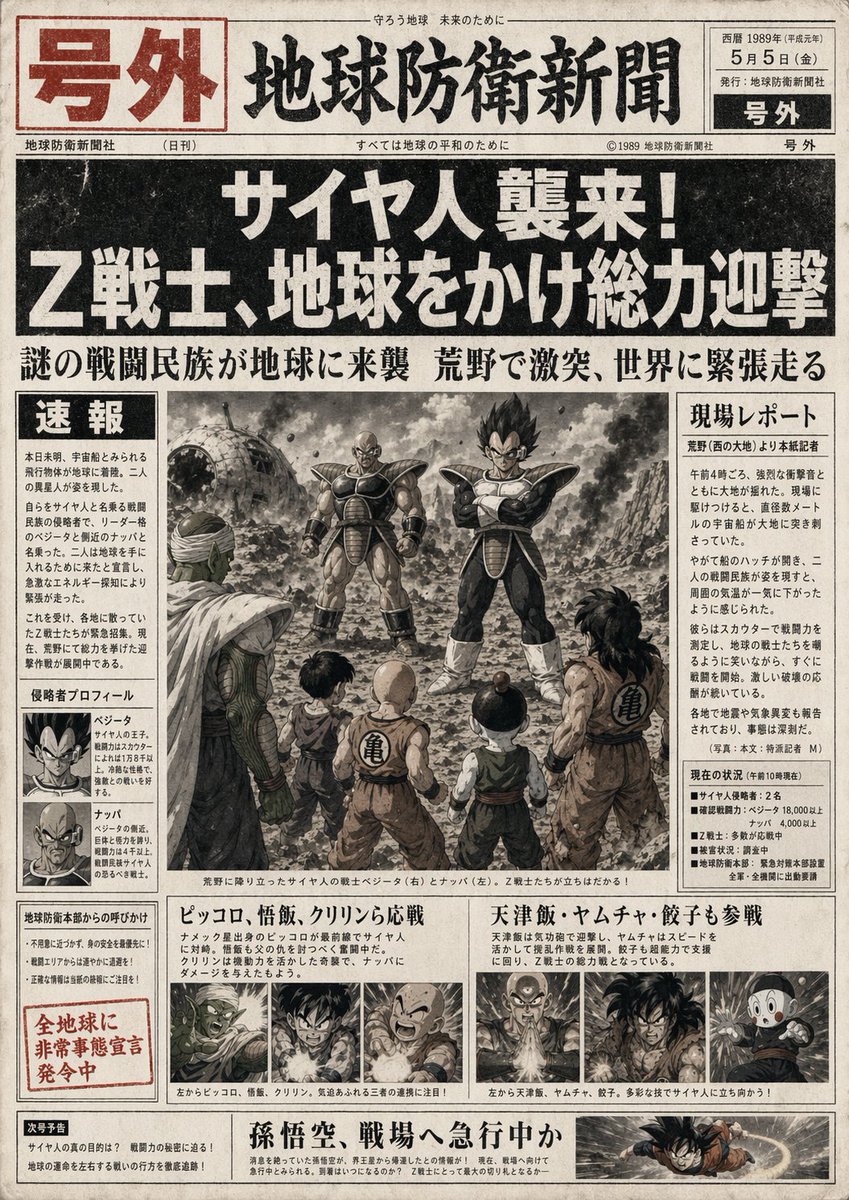 Newspaper Extra Alien Invasion — GPT Image 2 image prompt example