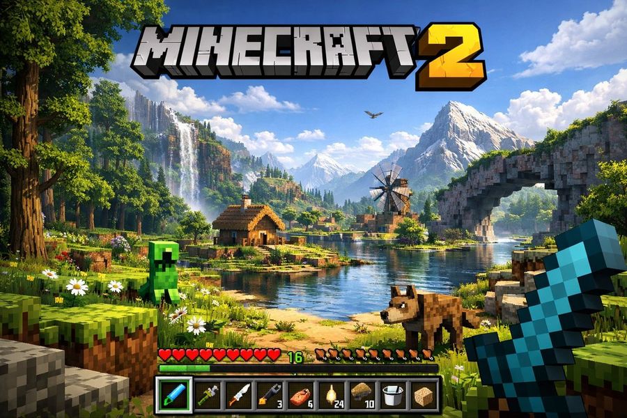 Next Gen Voxel Game Screenshot — GPT Image 2 image prompt example