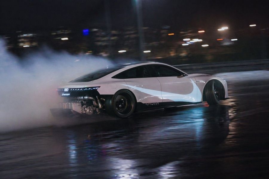 Night Drift Futuristic Sports Sedan — GPT Image 2 image prompt example