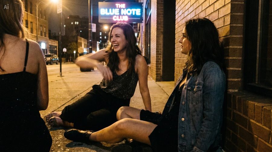 Nightclub Sidewalk Photography — GPT Image 2 image prompt example