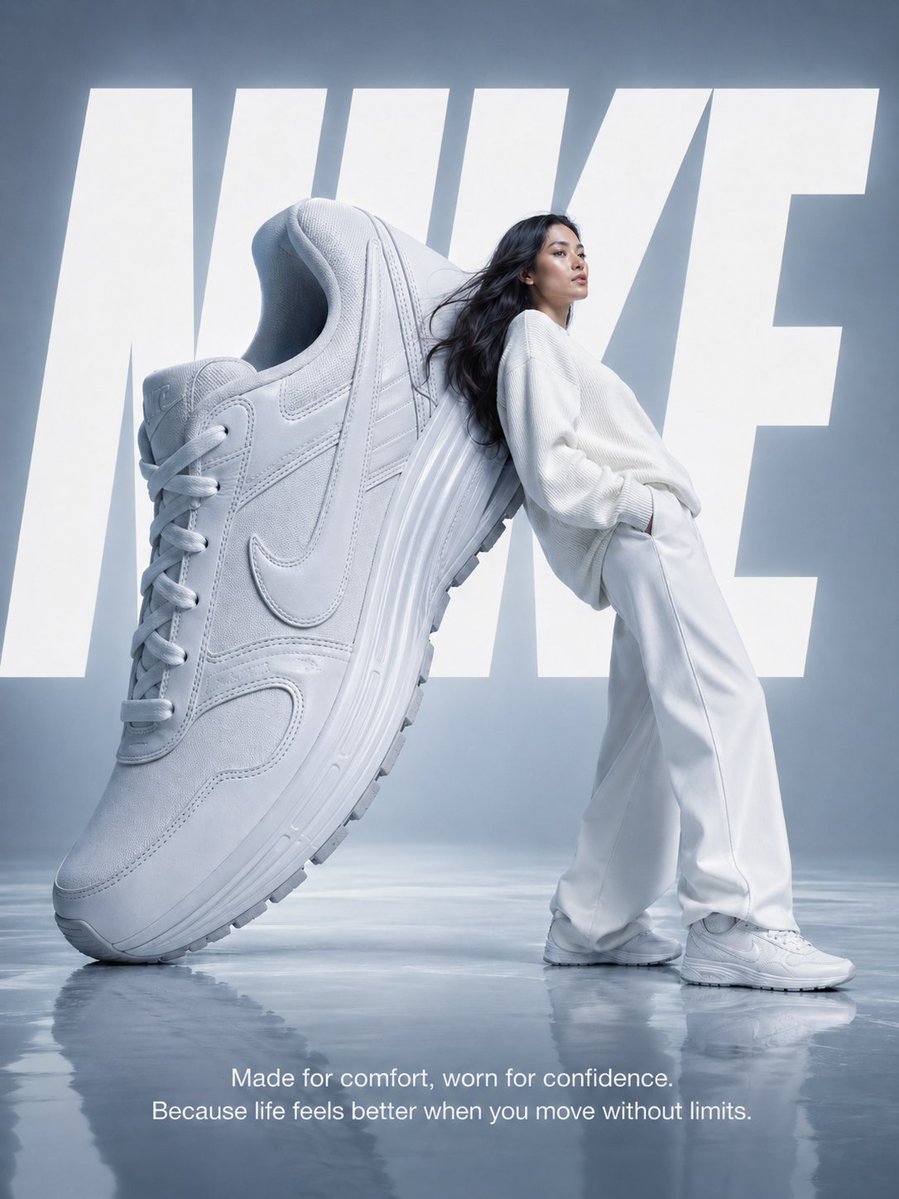 Nike Surreal Poster From Reference — GPT Image 2 image prompt example