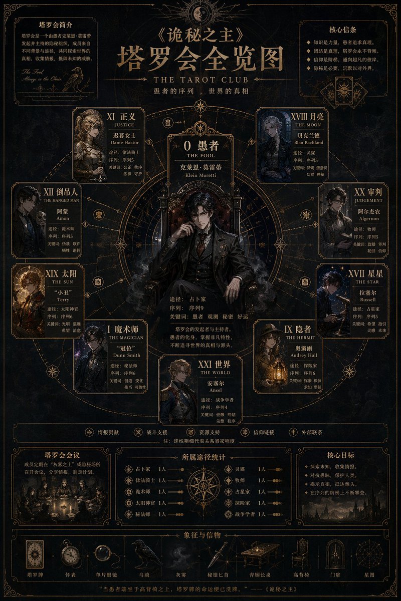 Occult Tarot Club Map — GPT Image 2 image prompt example