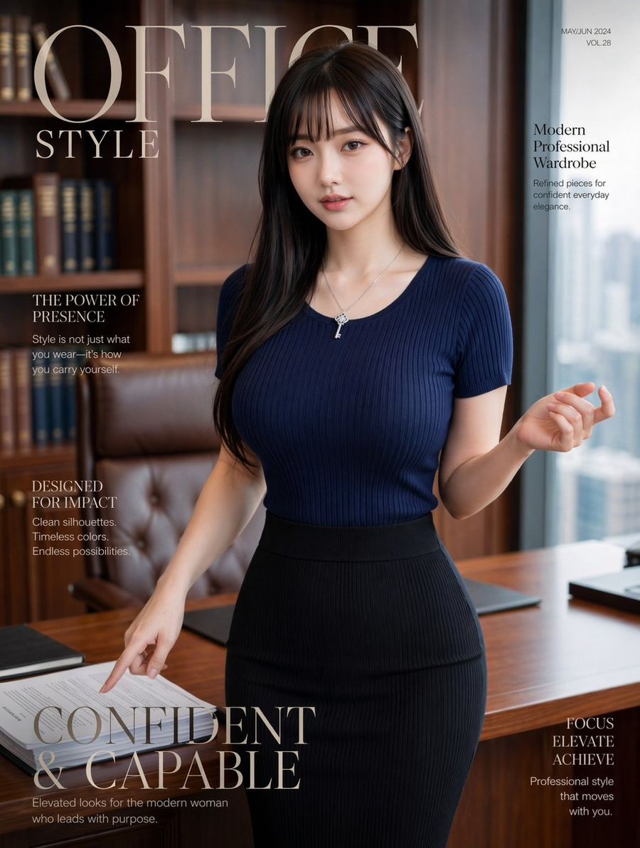Office Style Fashion Magazine Cover — GPT Image 2 image prompt example