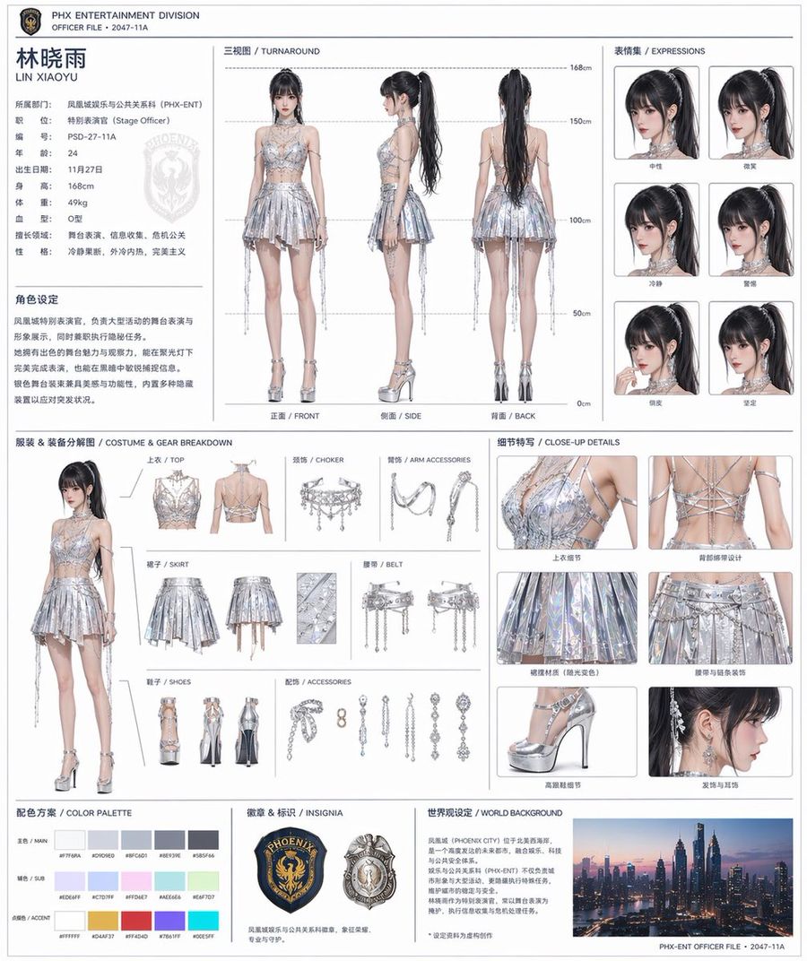 Official Style Character Concept Sheet Prompt — GPT Image 2 image prompt example