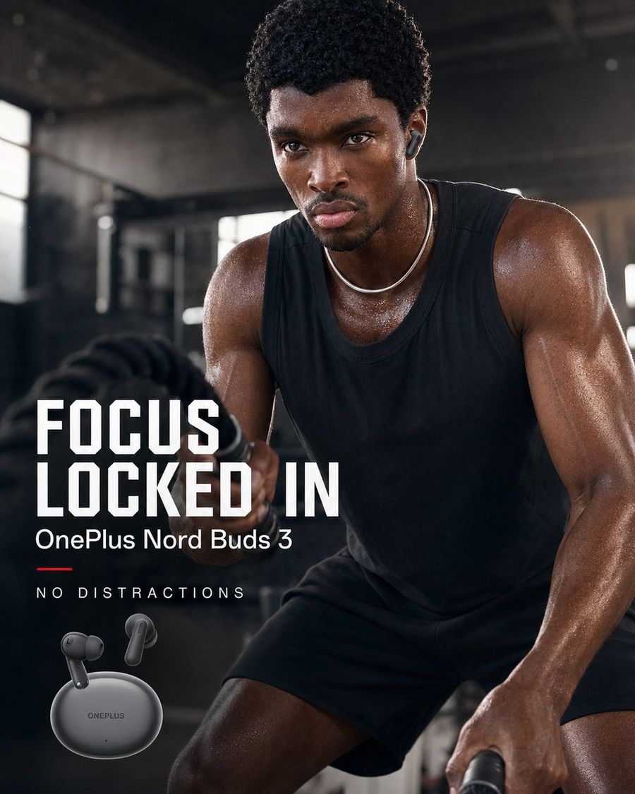 Oneplus Fitness Earbuds Ad — GPT Image 2 image prompt example