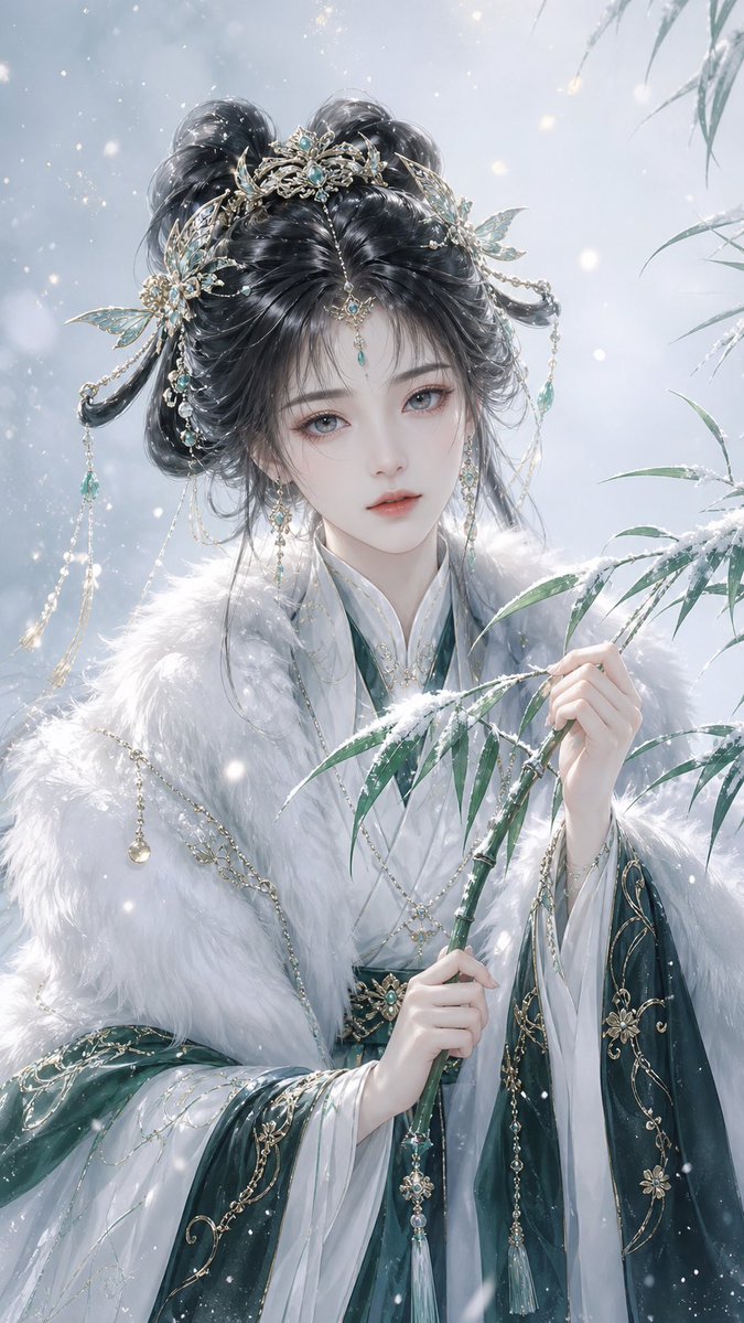 Oriental Fantasy Winter Illustration — GPT Image 2 image prompt example