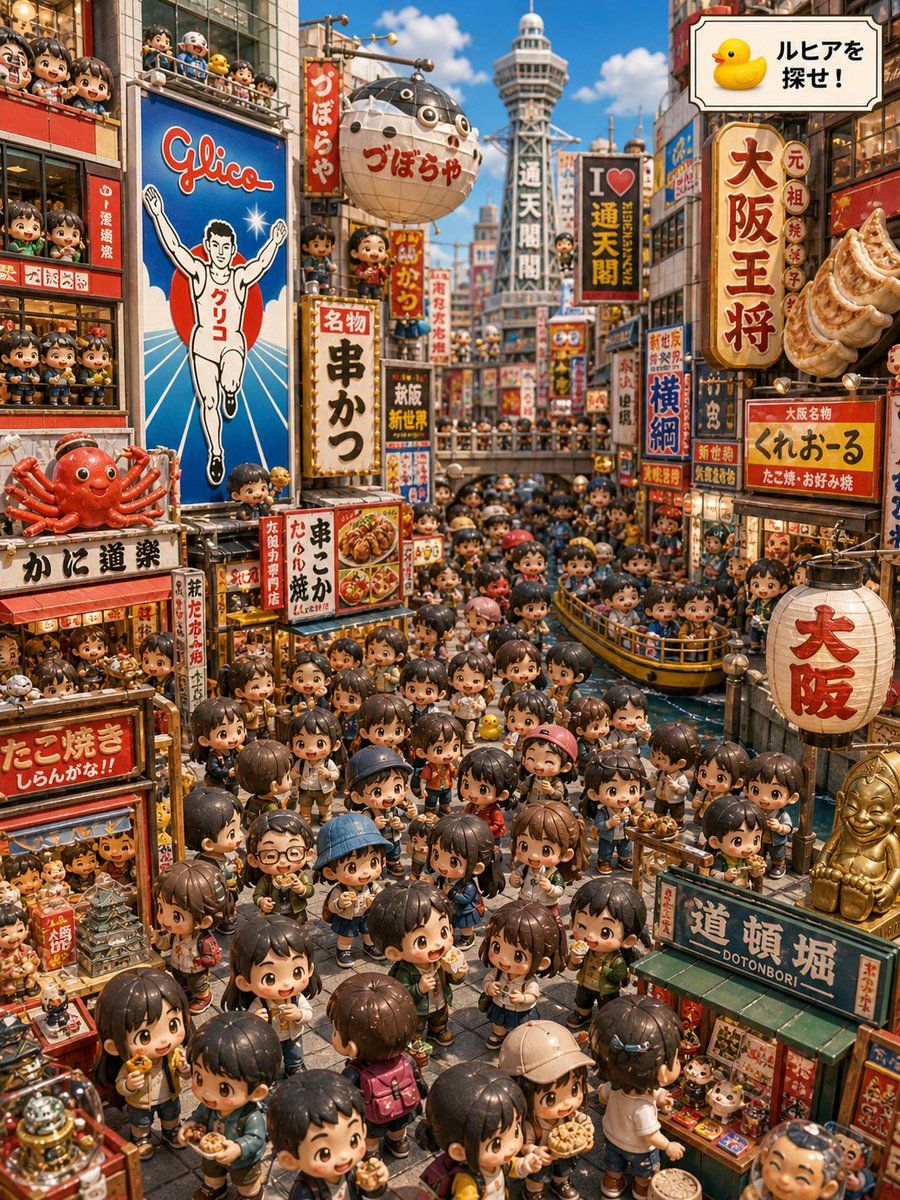 Osaka Chibi Duck Search — GPT Image 2 image prompt example