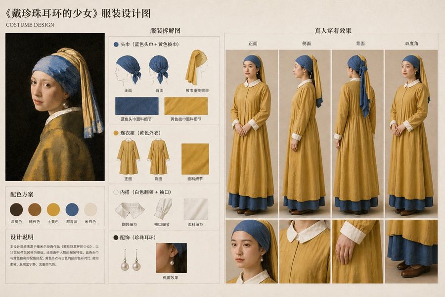 Painting To Fashion Design Deconstruction — GPT Image 2 image prompt example