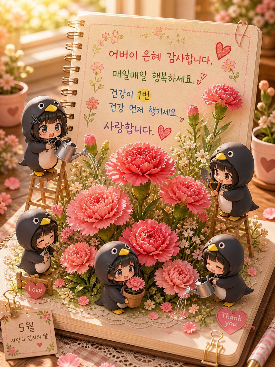 Parents Day 3d Flower Card — GPT Image 2 image prompt example
