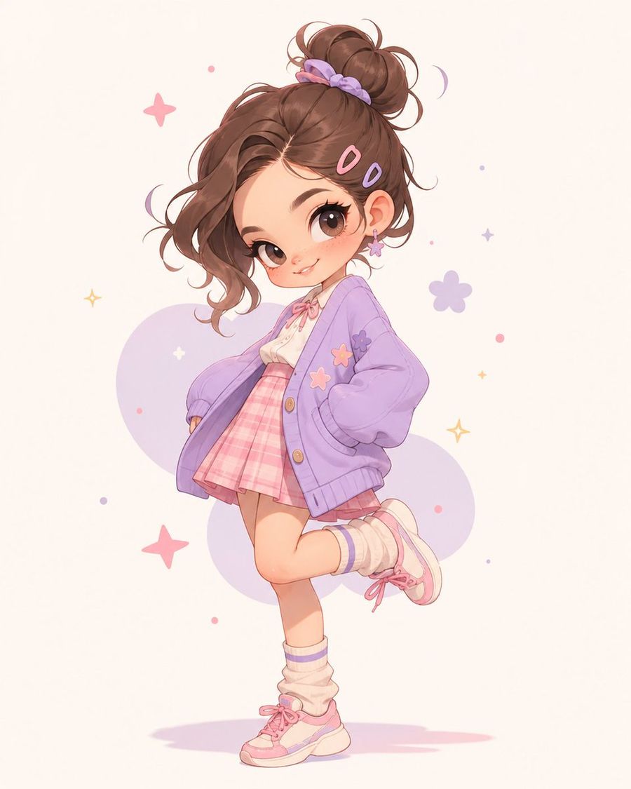 Pastel Kawaii Girl Portrait — GPT Image 2 image prompt example