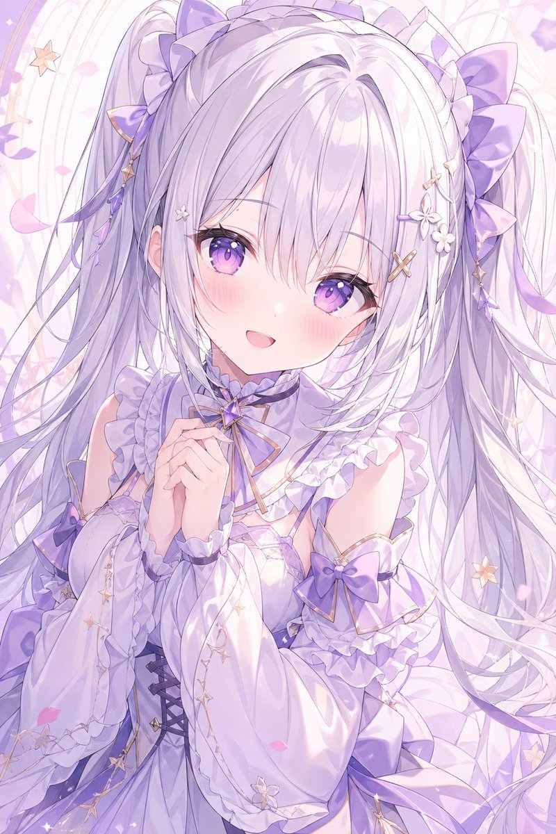 Pastel Lavender Anime Girl Portrait — GPT Image 2 image prompt example