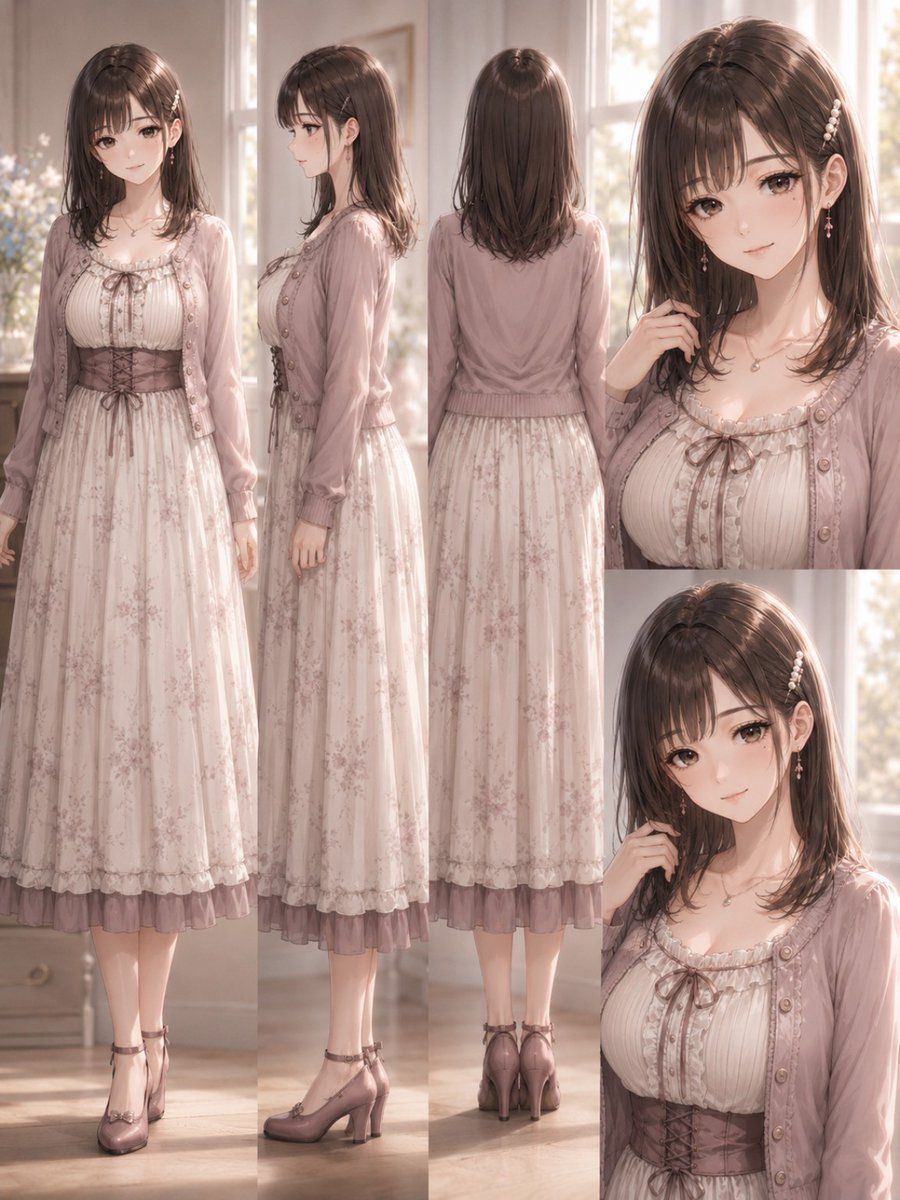 Pastel Lolita Reference Sheet by @ad_rei_tw — GPT Image 2 image prompt example
