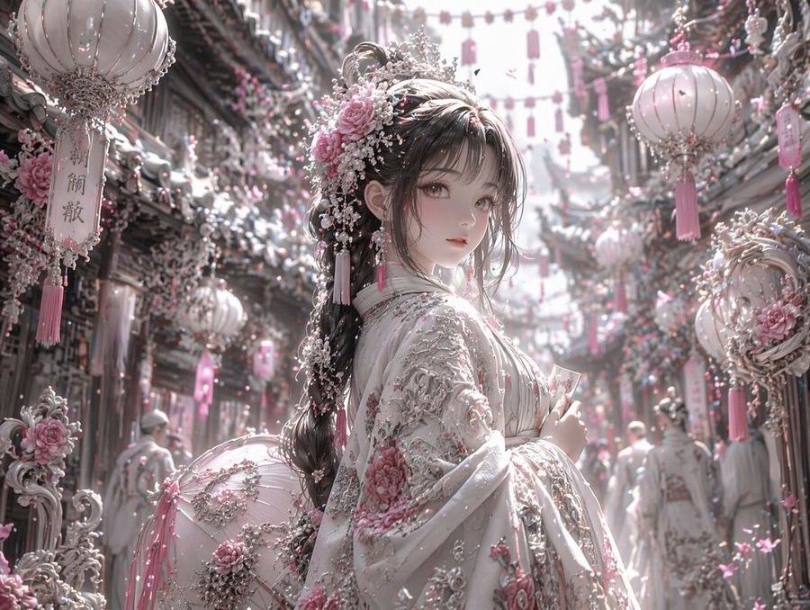 Pastel Pink And Silver Ornate Style Transfer — GPT Image 2 image prompt example