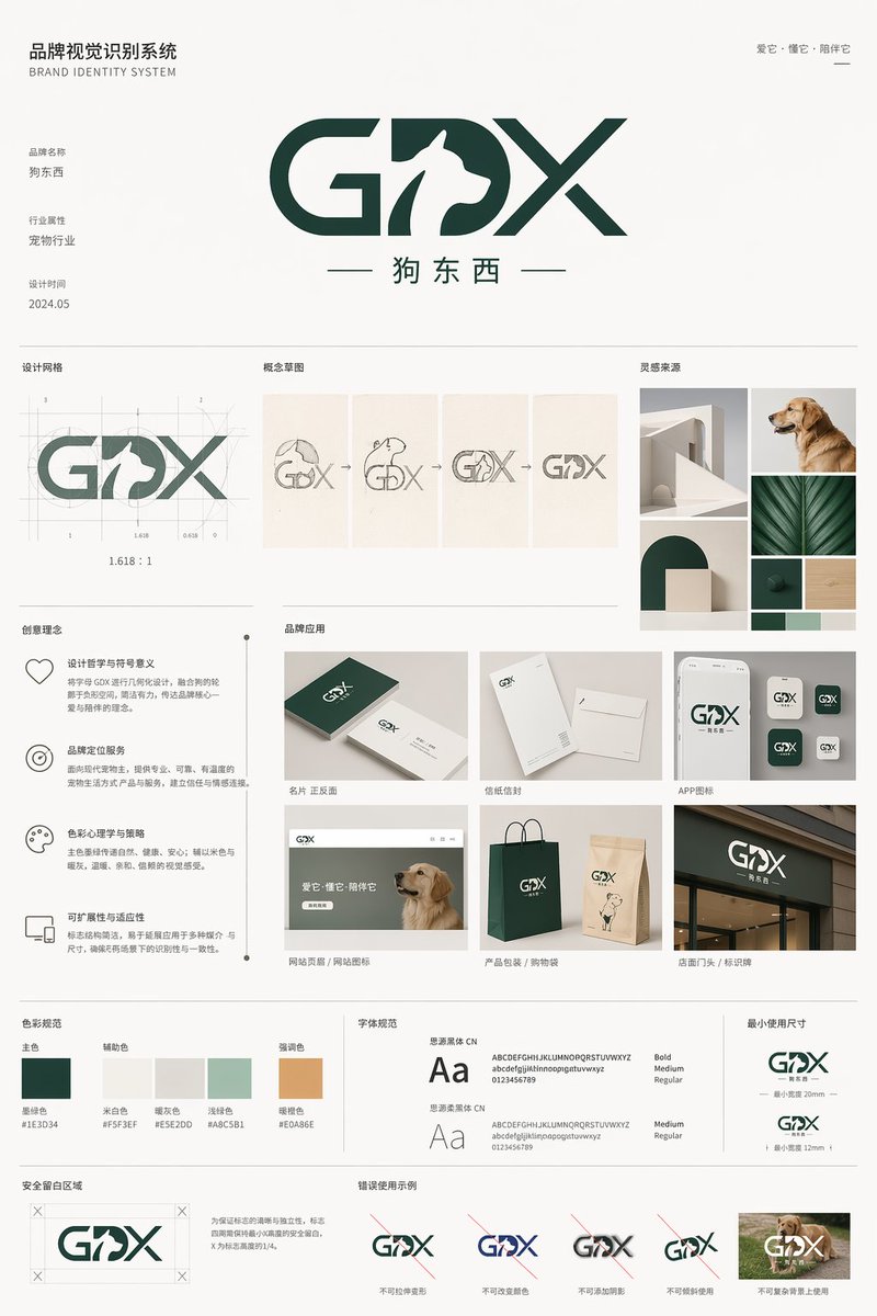 Pet Brand Identity Board — GPT Image 2 image prompt example