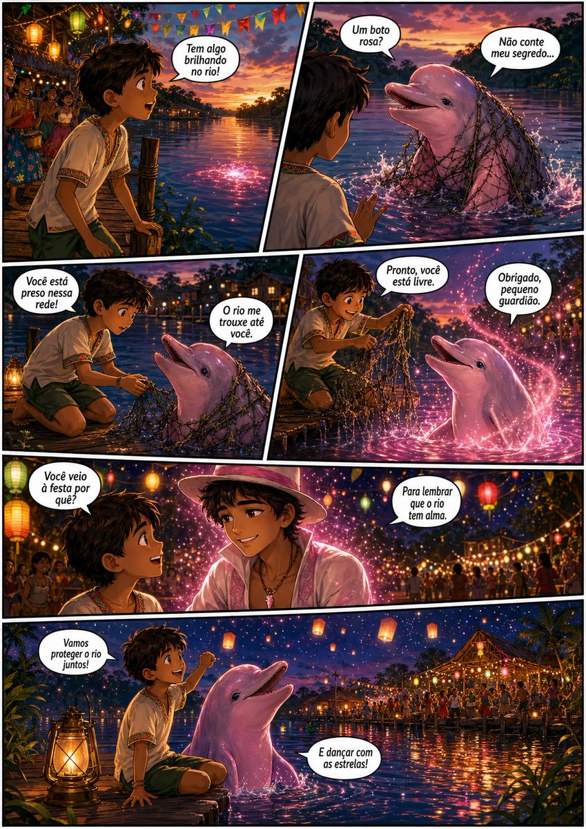 Pink Boto Festival Comic Page — GPT Image 2 image prompt example
