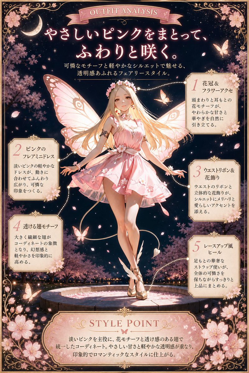 Pink Fairy Outfit Analysis — GPT Image 2 image prompt example