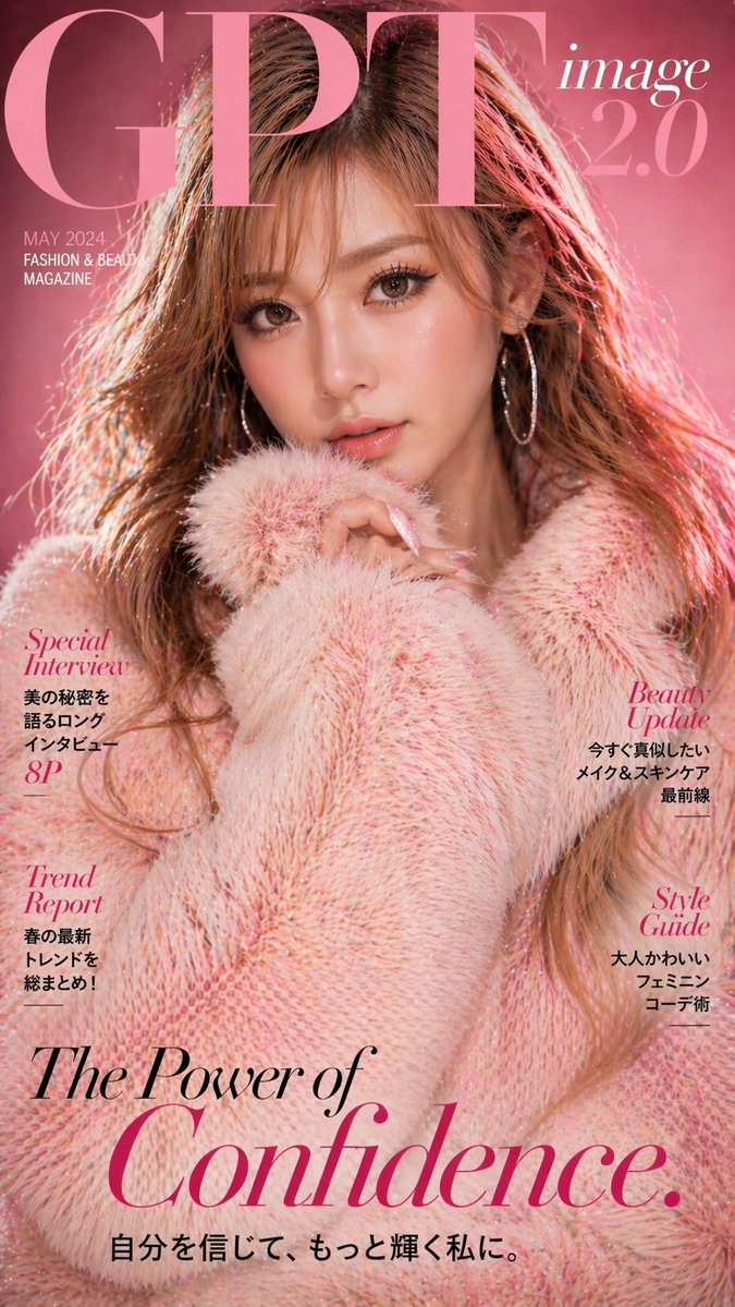 Pink Fashion Magazine Cover — GPT Image 2 image prompt example