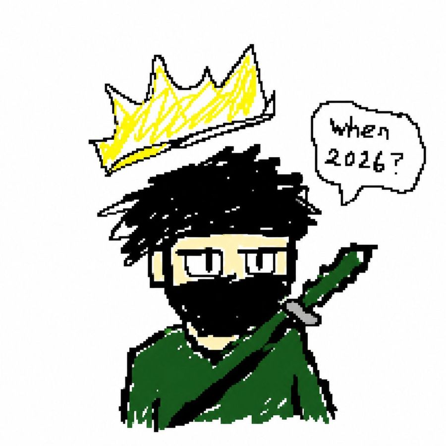 Pixel King Ninja Doodle — GPT Image 2 image prompt example