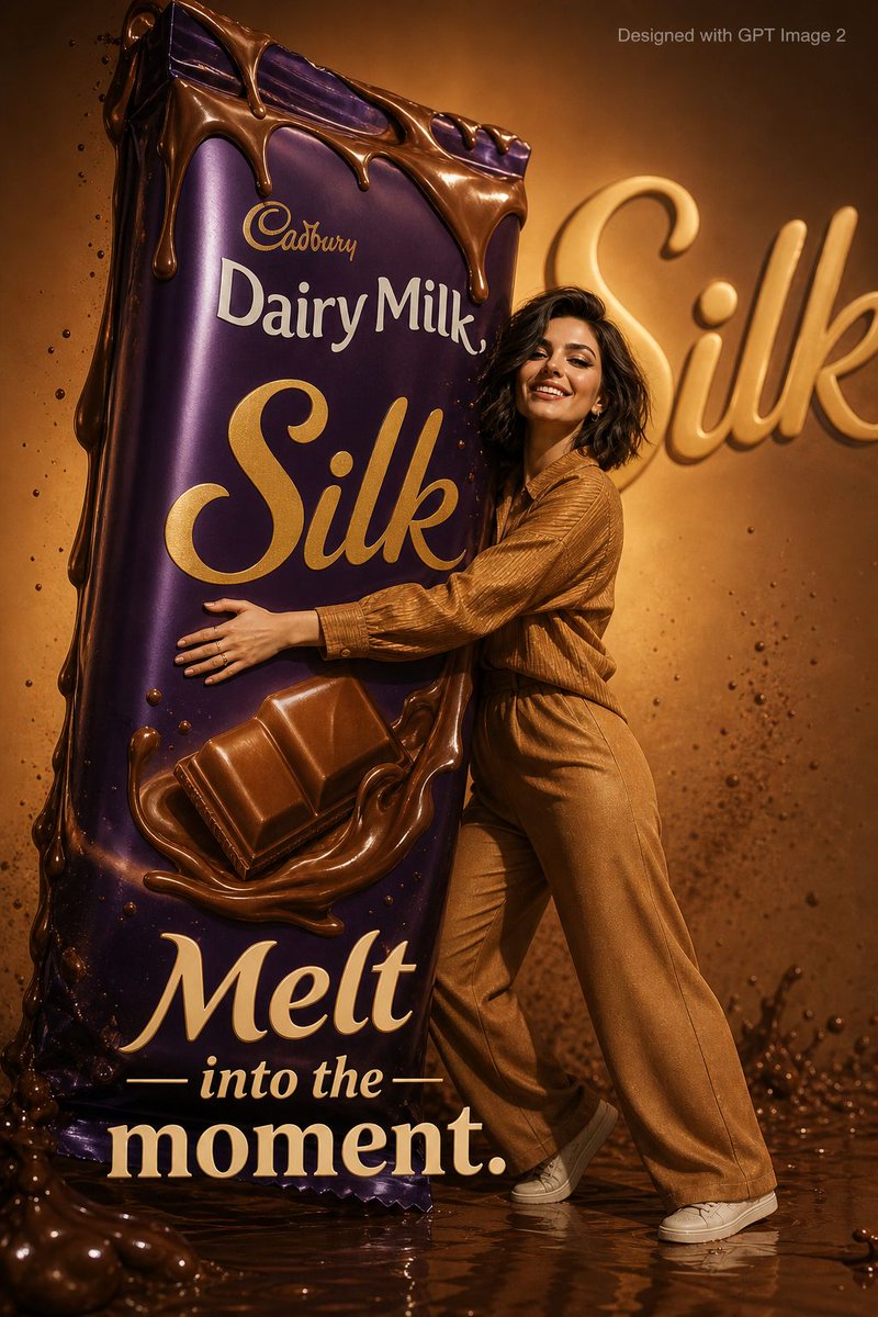 Playful Chocolate Ad Poster — GPT Image 2 image prompt example