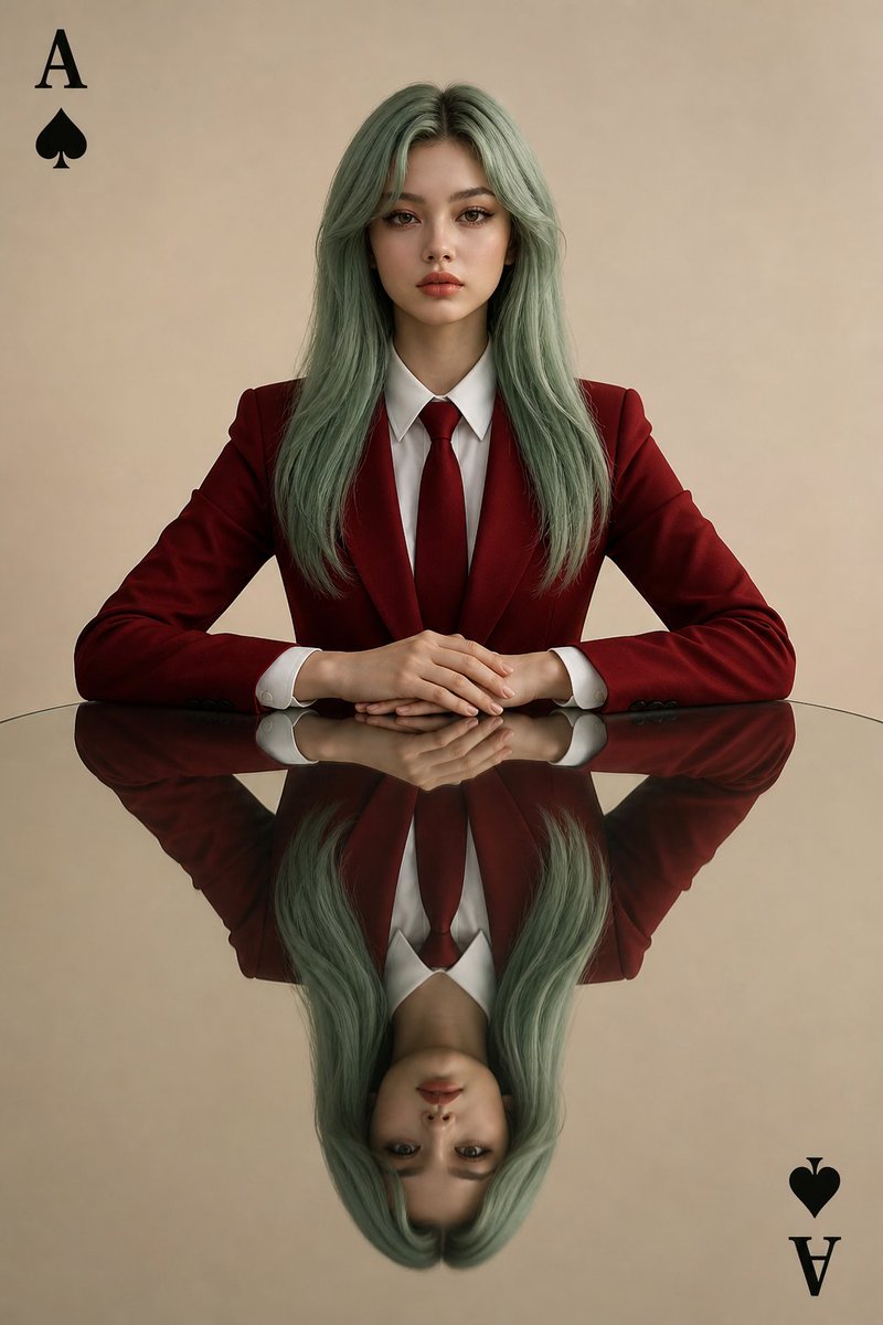 Playing Card Mirror Portrait — GPT Image 2 image prompt example