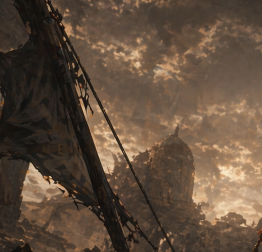 Post Apocalyptic Ruins At Dusk — GPT Image 2 image prompt example