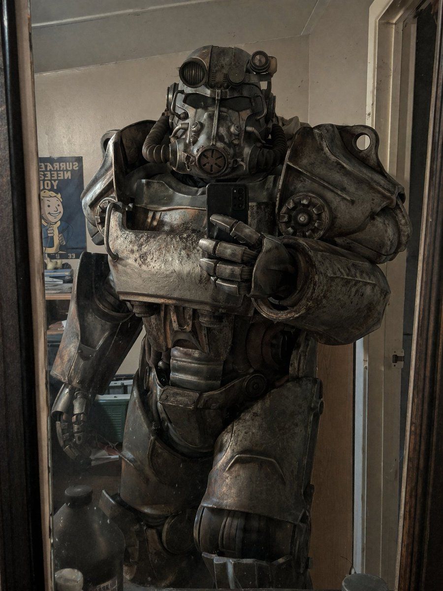Power Armor Mirror Selfie — GPT Image 2 image prompt example