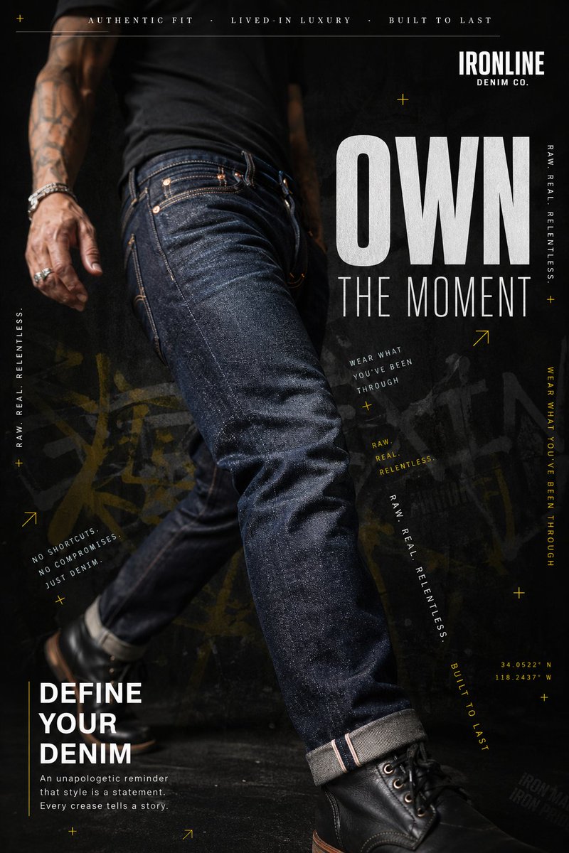 Premium Denim Editorial Advertisement — GPT Image 2 image prompt example