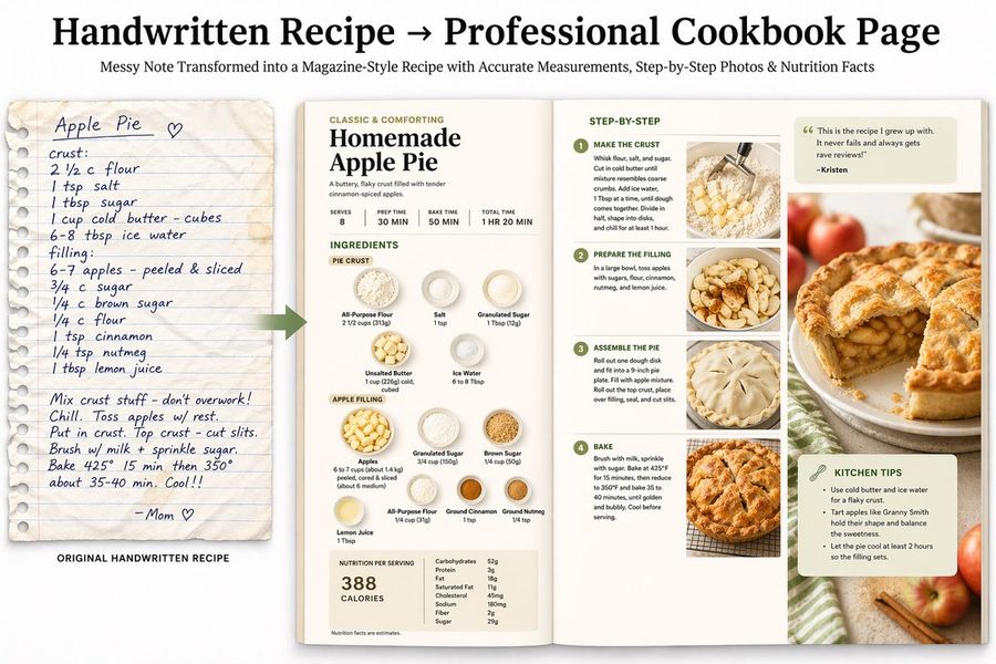 Professional Cookbook Layout Generator — GPT Image 2 image prompt example