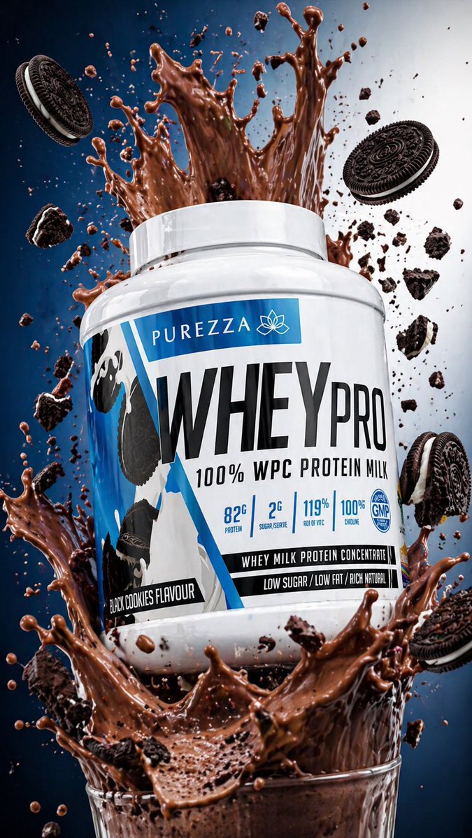 Protein Powder Splash Hero Shot — GPT Image 2 image prompt example