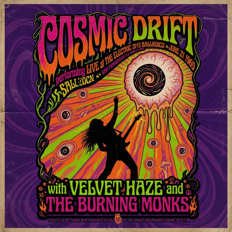 Psychedelic Concert Poster by @AskVenice — GPT Image 2 image prompt example