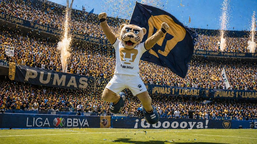 Pumas Mascot Stadium Victory — GPT Image 2 image prompt example