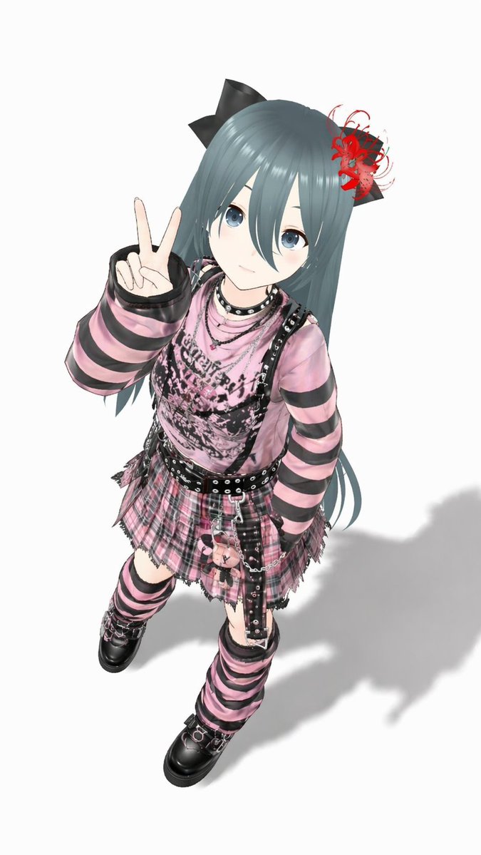 Punk Pink Anime Girl Full Body Render — GPT Image 2 image prompt example