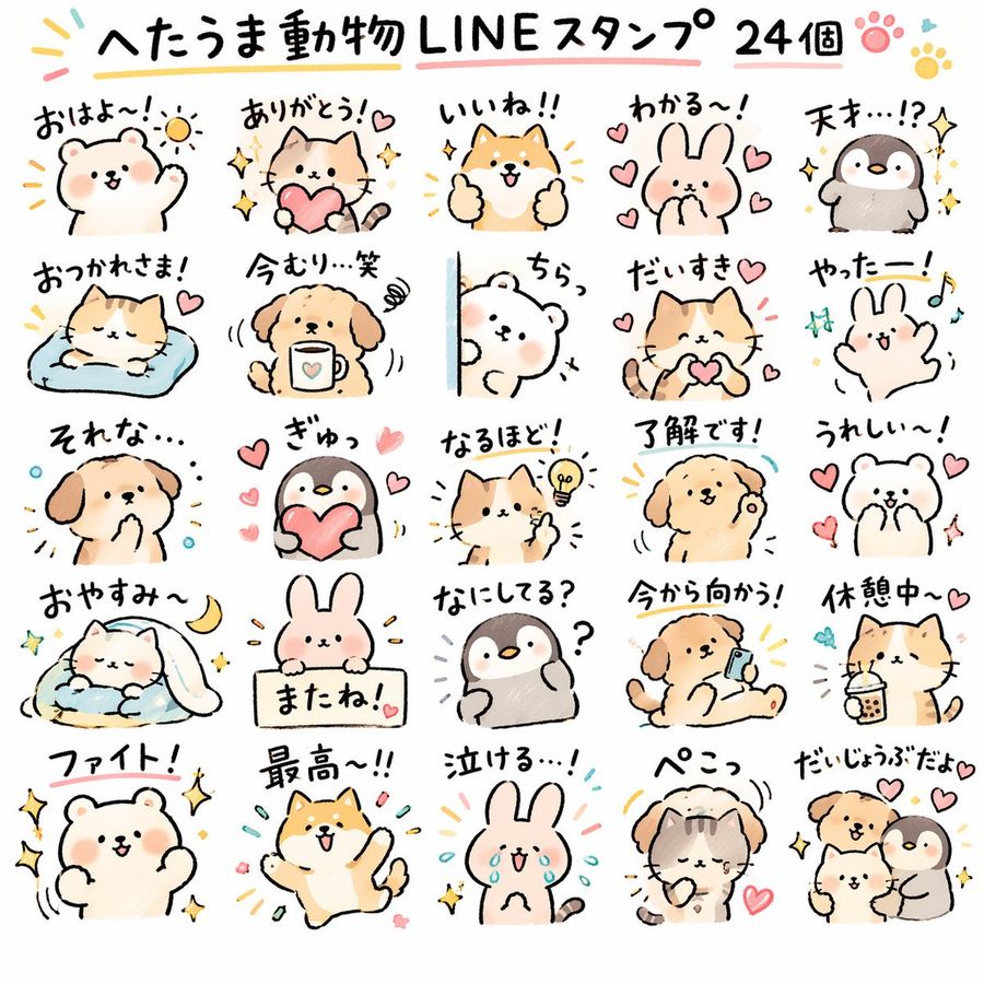 Quirky Hand Drawn Animal Stickers — GPT Image 2 image prompt example