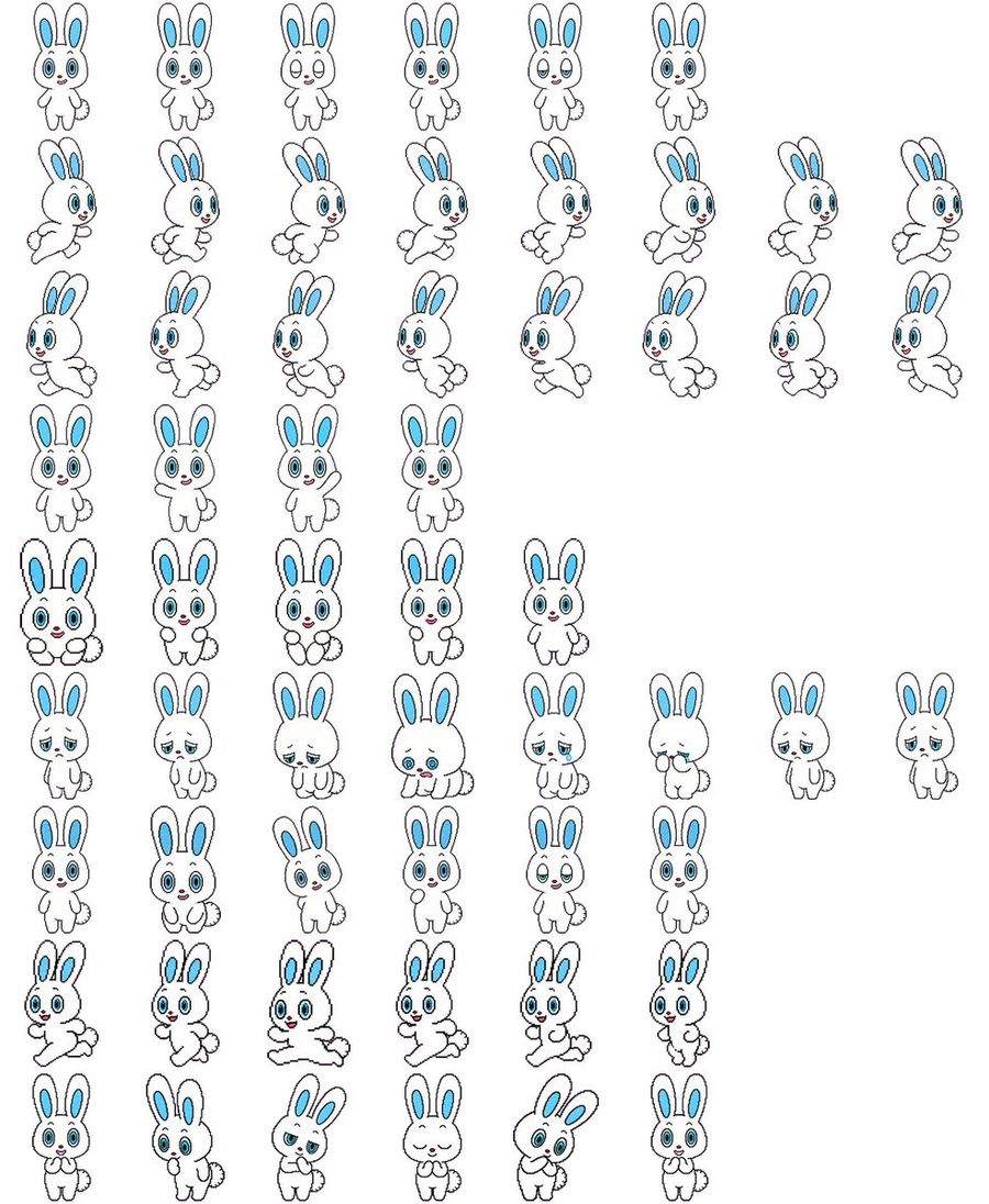 Rabbit Sprite Sheet — GPT Image 2 image prompt example