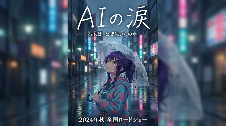 Rainy Japanese Movie Banner — GPT Image 2 image prompt example