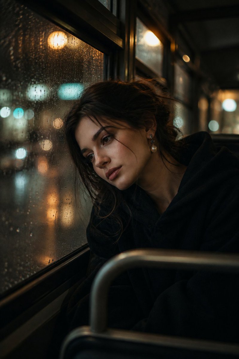 Rainy Night Bus Portrait — GPT Image 2 image prompt example