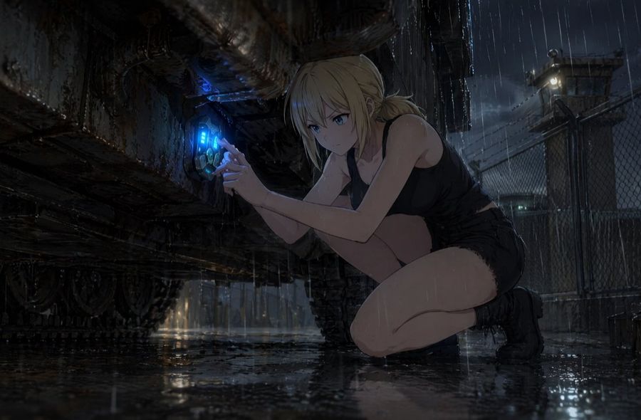 Rainy Sci Fi Infiltration — GPT Image 2 image prompt example