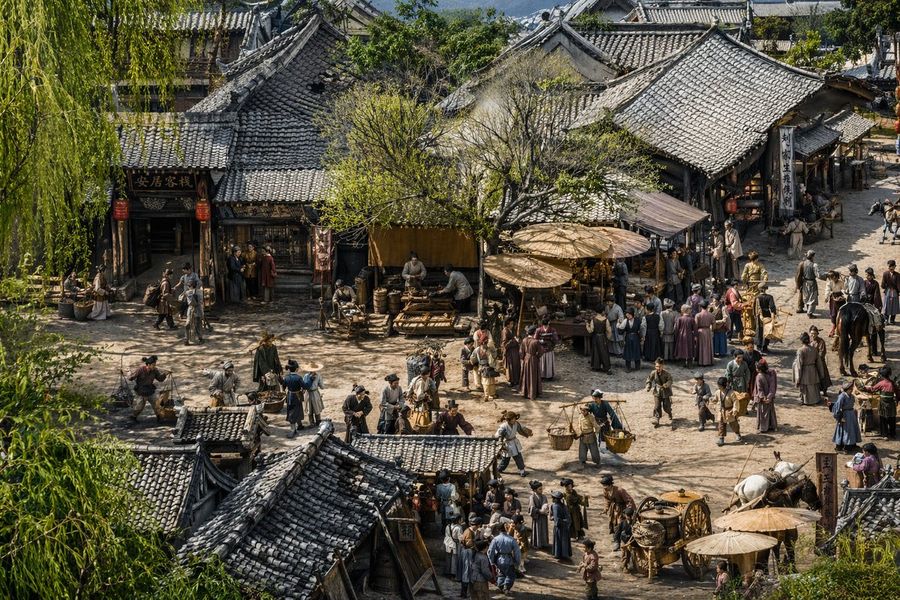 Realistic Ancient Chinese Street Scene — GPT Image 2 image prompt example