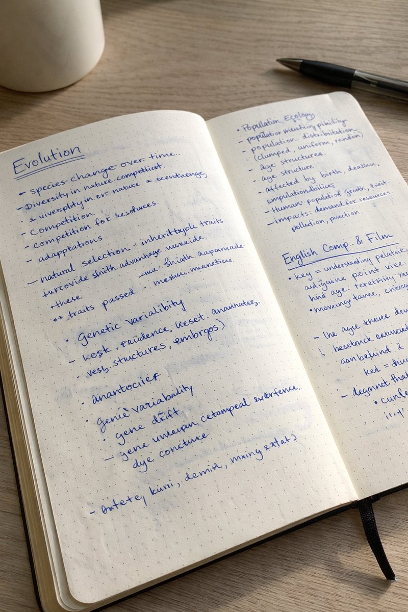 Realistic Handwritten Study Notes — GPT Image 2 image prompt example