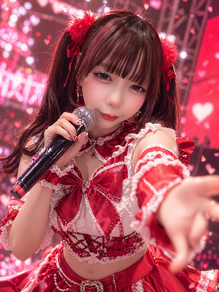 Red Idol Concert Close Up — GPT Image 2 image prompt example