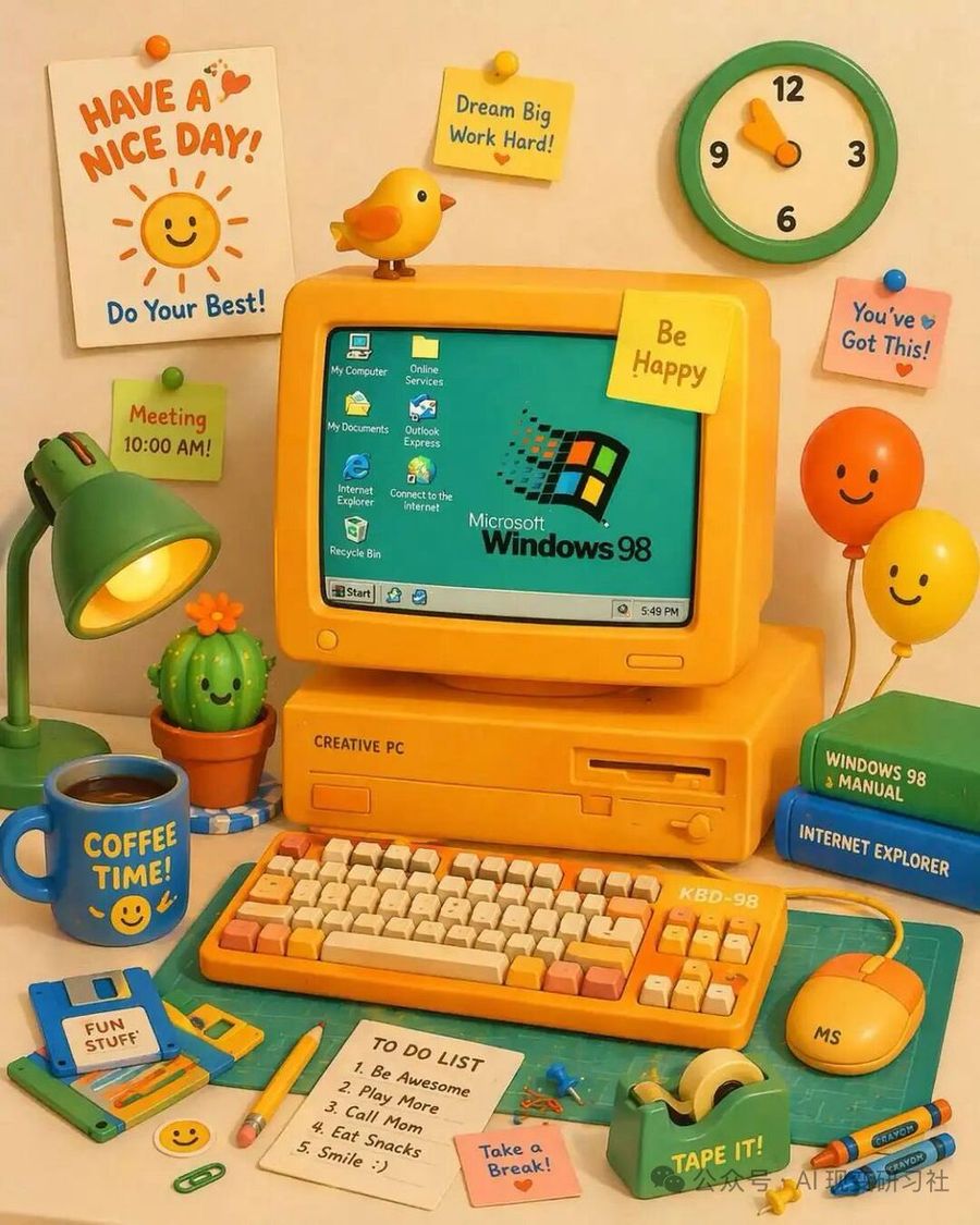 Retro 3d Claymation Desk Setup — GPT Image 2 image prompt example