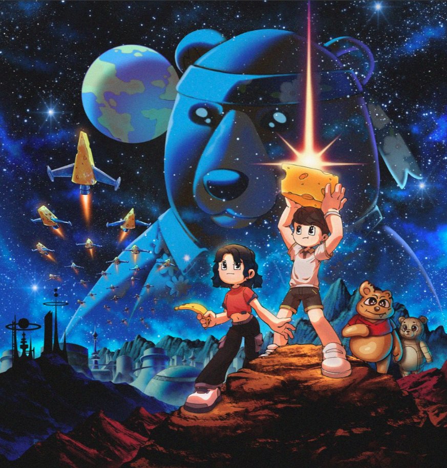 Retro Anime Space Poster — GPT Image 2 image prompt example