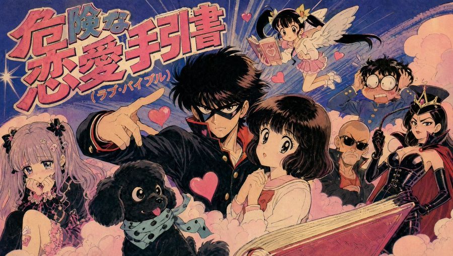 Retro Manga Love Guide Cover — GPT Image 2 image prompt example