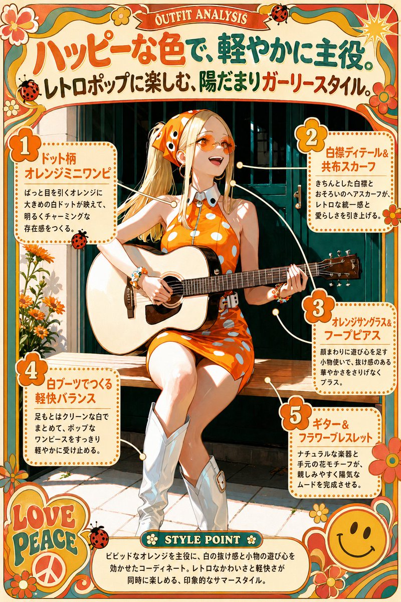 Retro Outfit Analysis Poster — GPT Image 2 image prompt example
