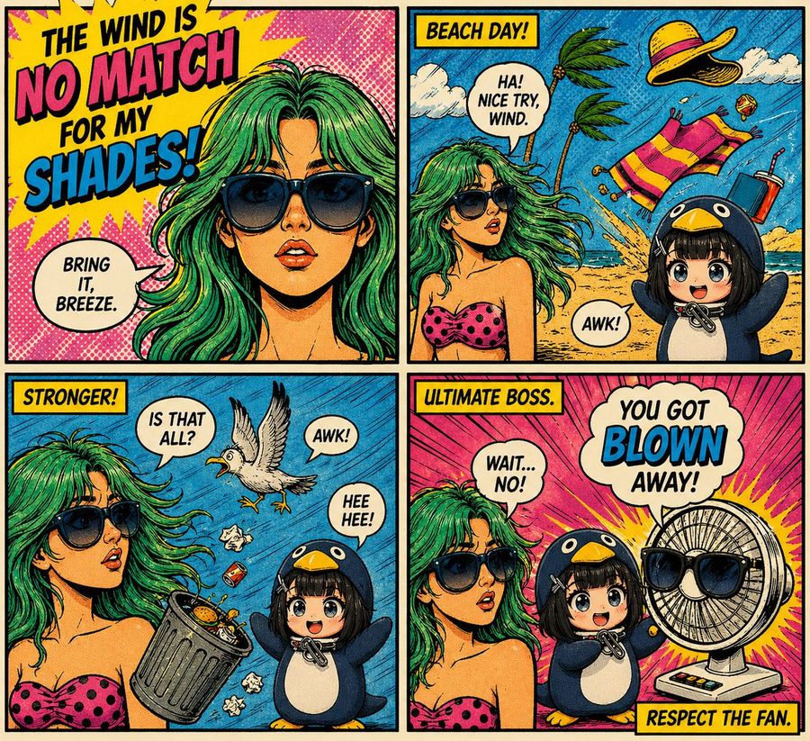 Retro Pop Art Comic Strip — GPT Image 2 image prompt example