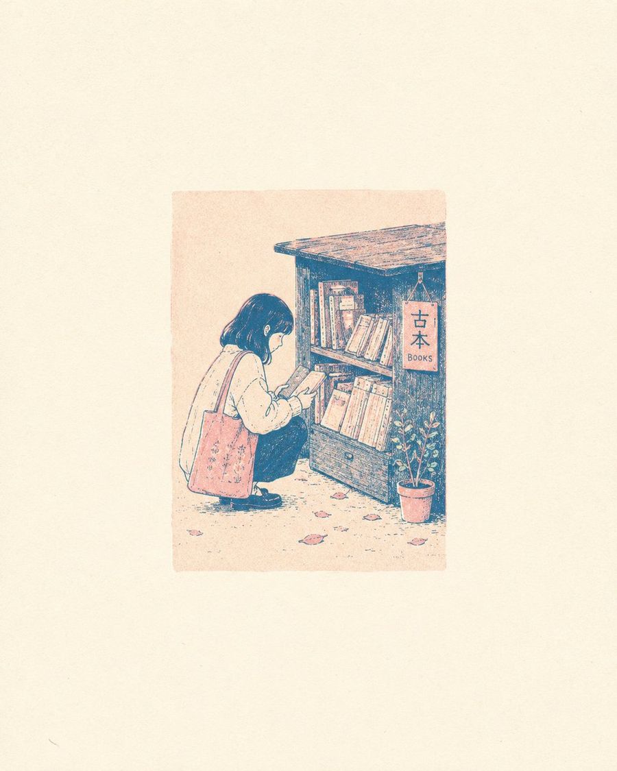 Risograph Style Poetic Illustration — GPT Image 2 image prompt example