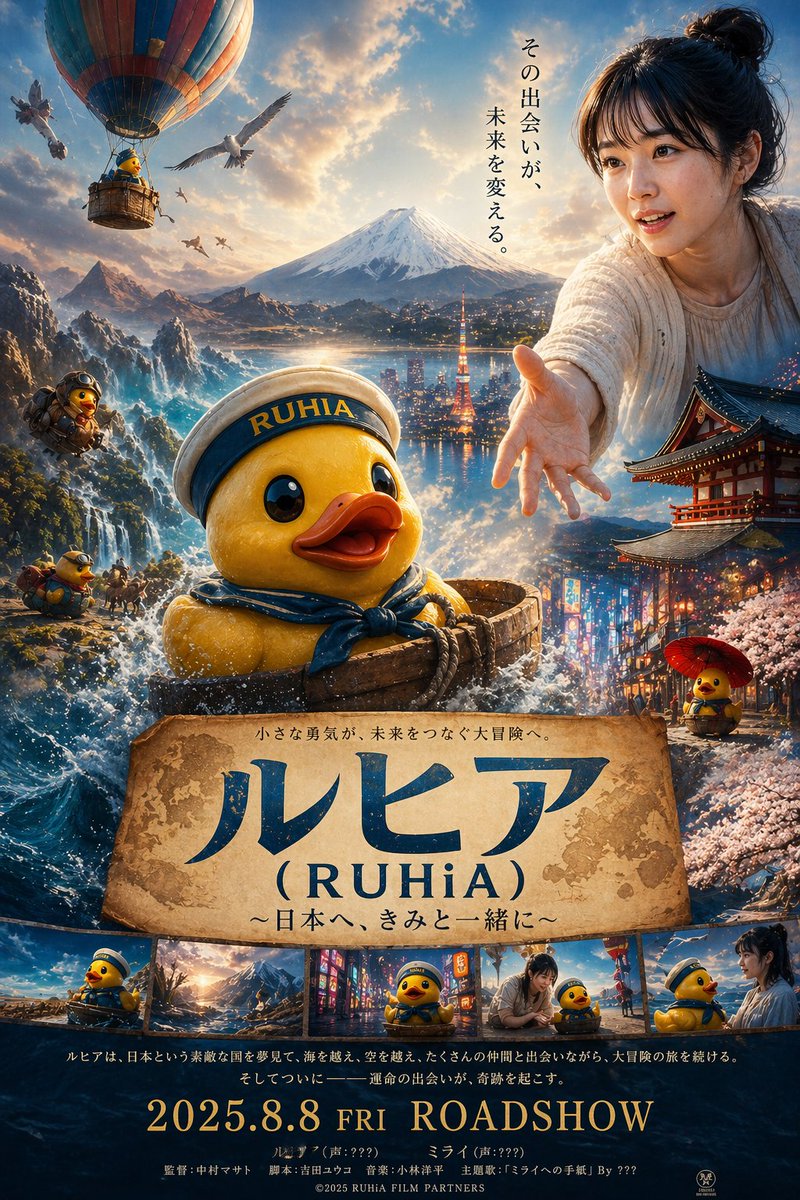 Rubber Duck Adventure Movie Poster Prompt — GPT Image 2 image prompt example