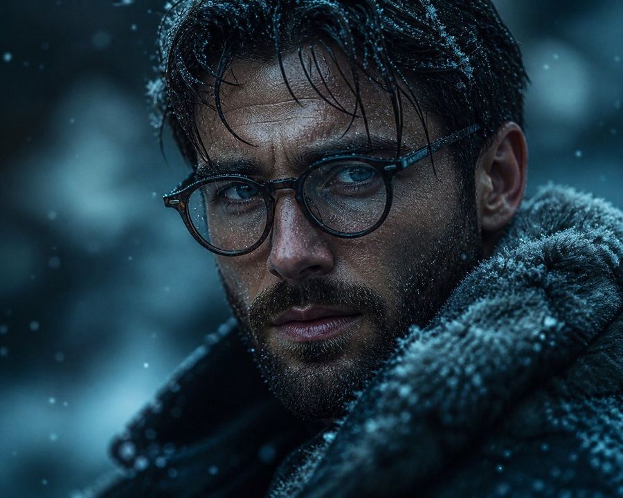 Rugged Man Winter Portrait Cinematic — GPT Image 2 image prompt example