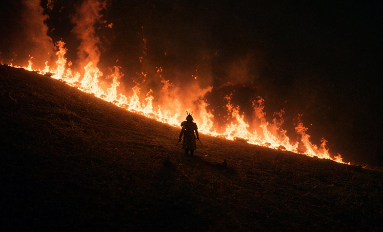 Samurai Before A Hillside Fire — GPT Image 2 image prompt example