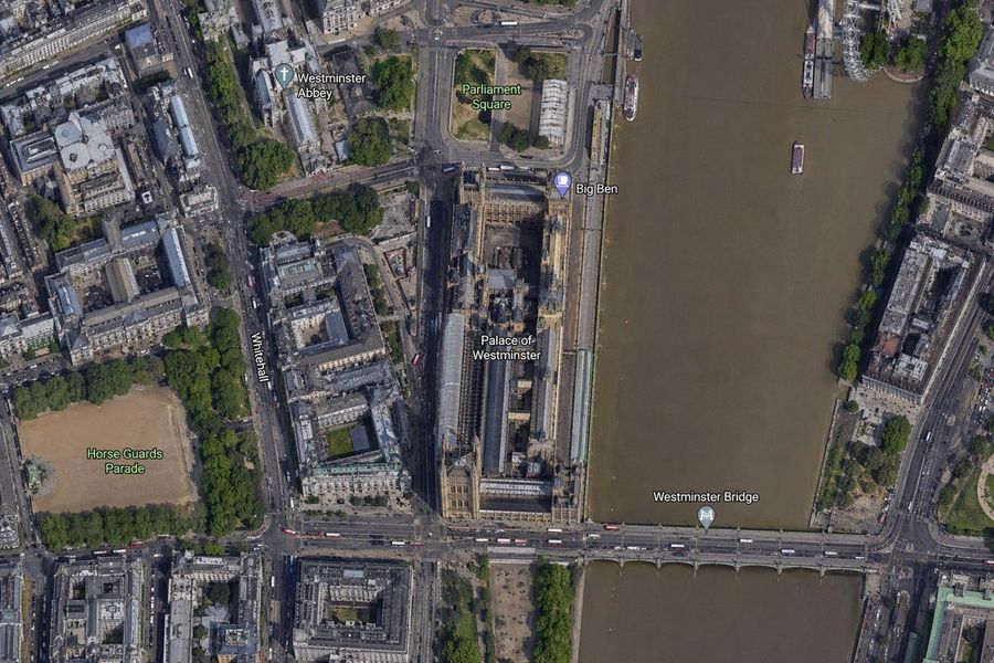 Satellite Map Big Ben — GPT Image 2 image prompt example